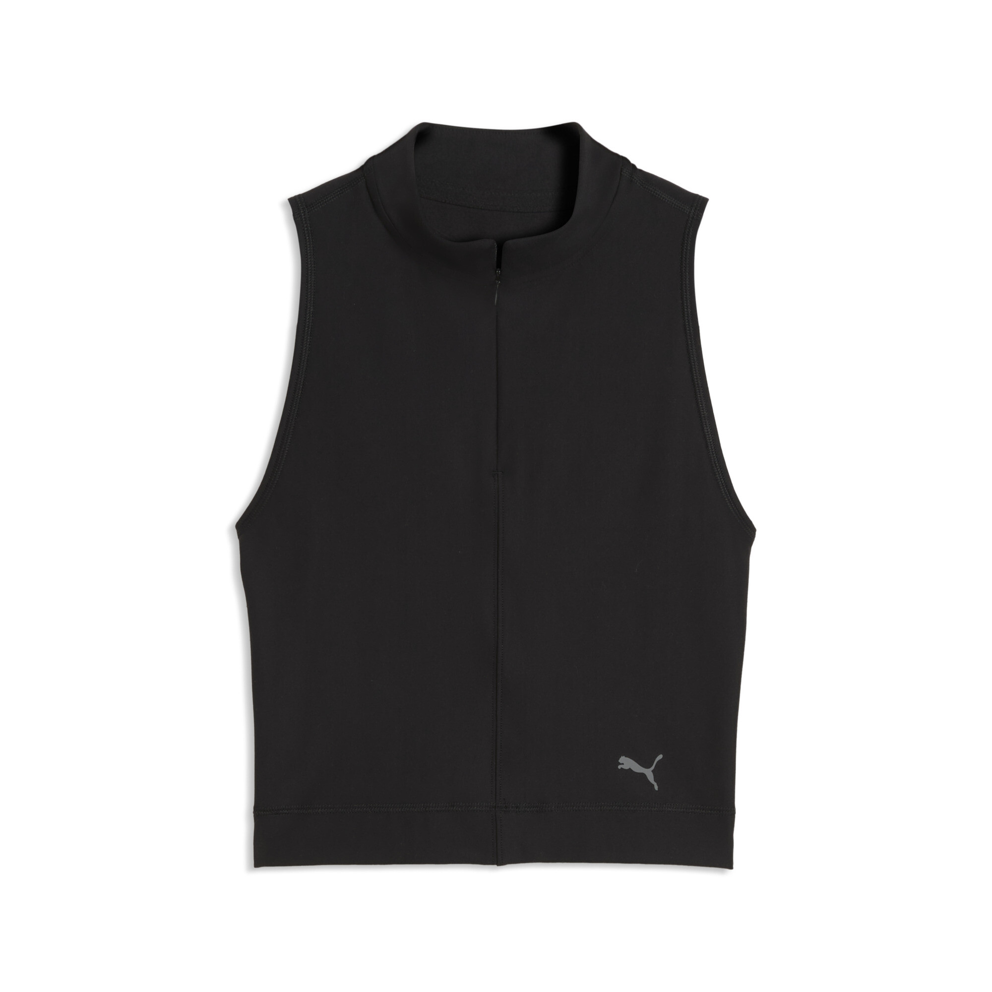 PUMA CLOUDSPUN tanktop met kwartrits voor Dames, Zwart, Maat S thumbnail 3