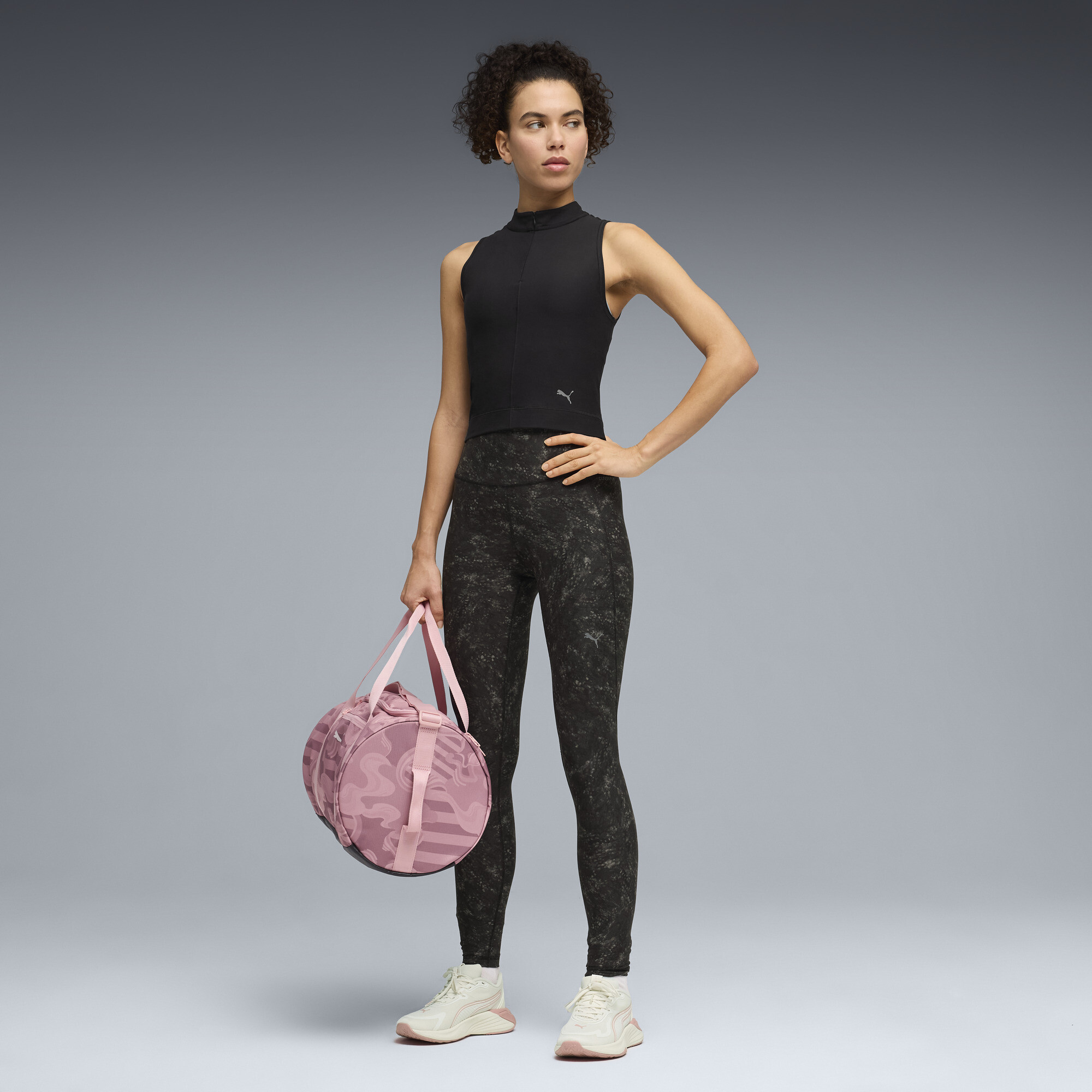 PUMA CLOUDSPUN tanktop met kwartrits voor Dames, Zwart, Maat S thumbnail 4