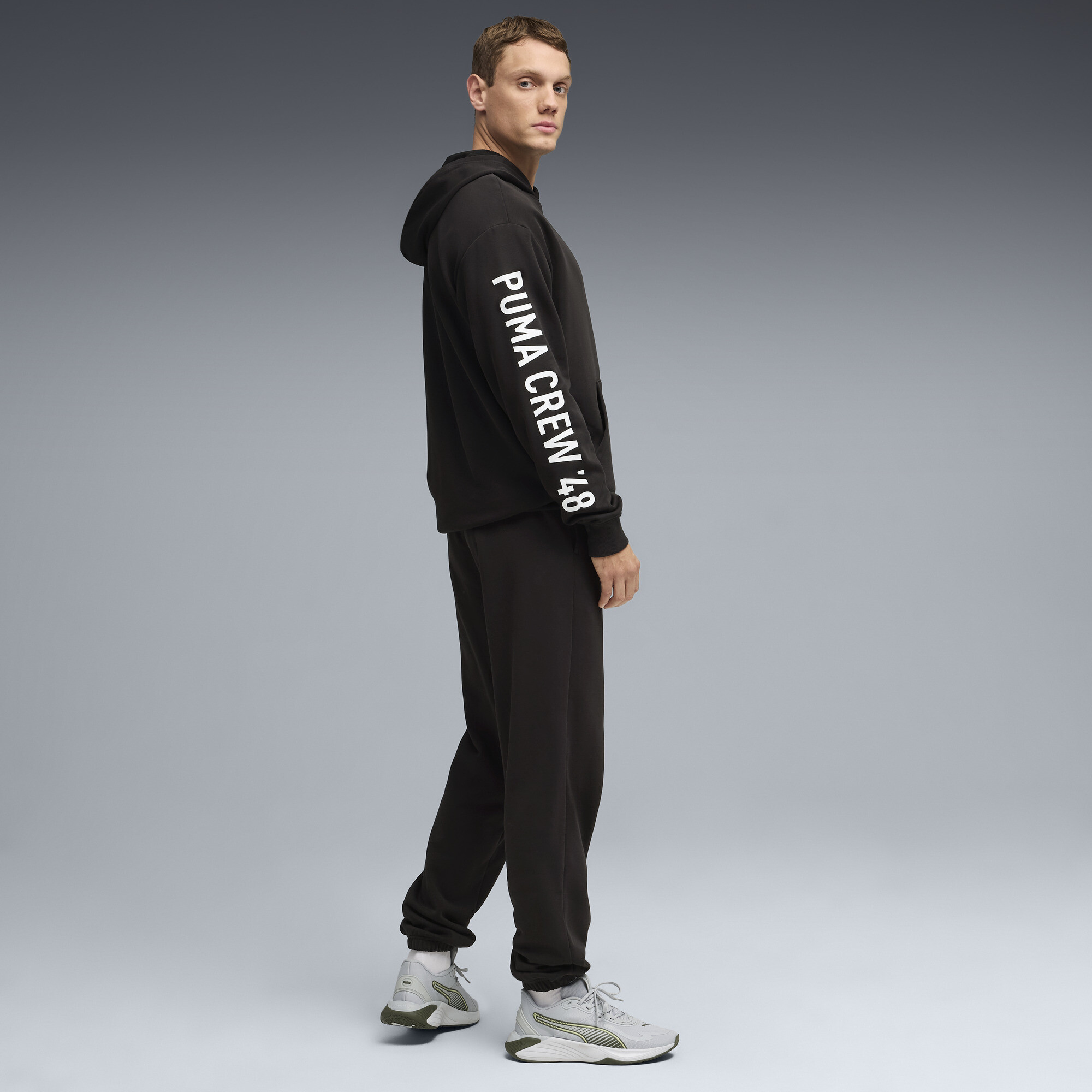 PUMA Grafische trainingshoodie voor Heren, Zwart, Maat M thumbnail 4