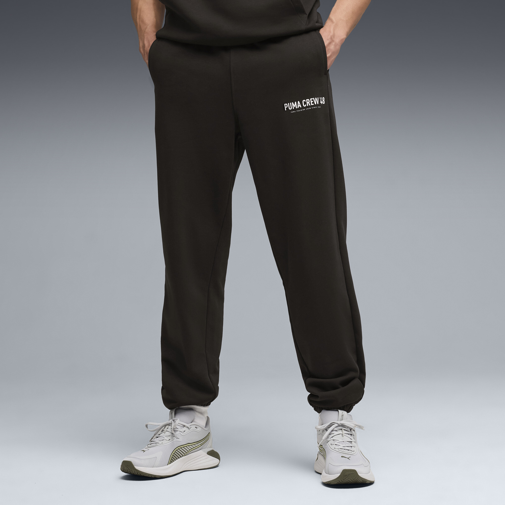 PUMA Grafische trainingsbroek voor Heren, Zwart, Maat XS thumbnail 4