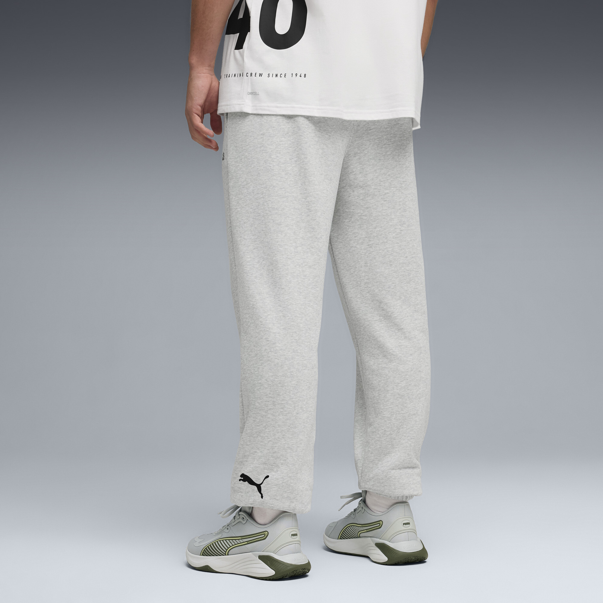 PUMA Grafische trainingsbroek voor Heren, Grijs, Maat S thumbnail 3