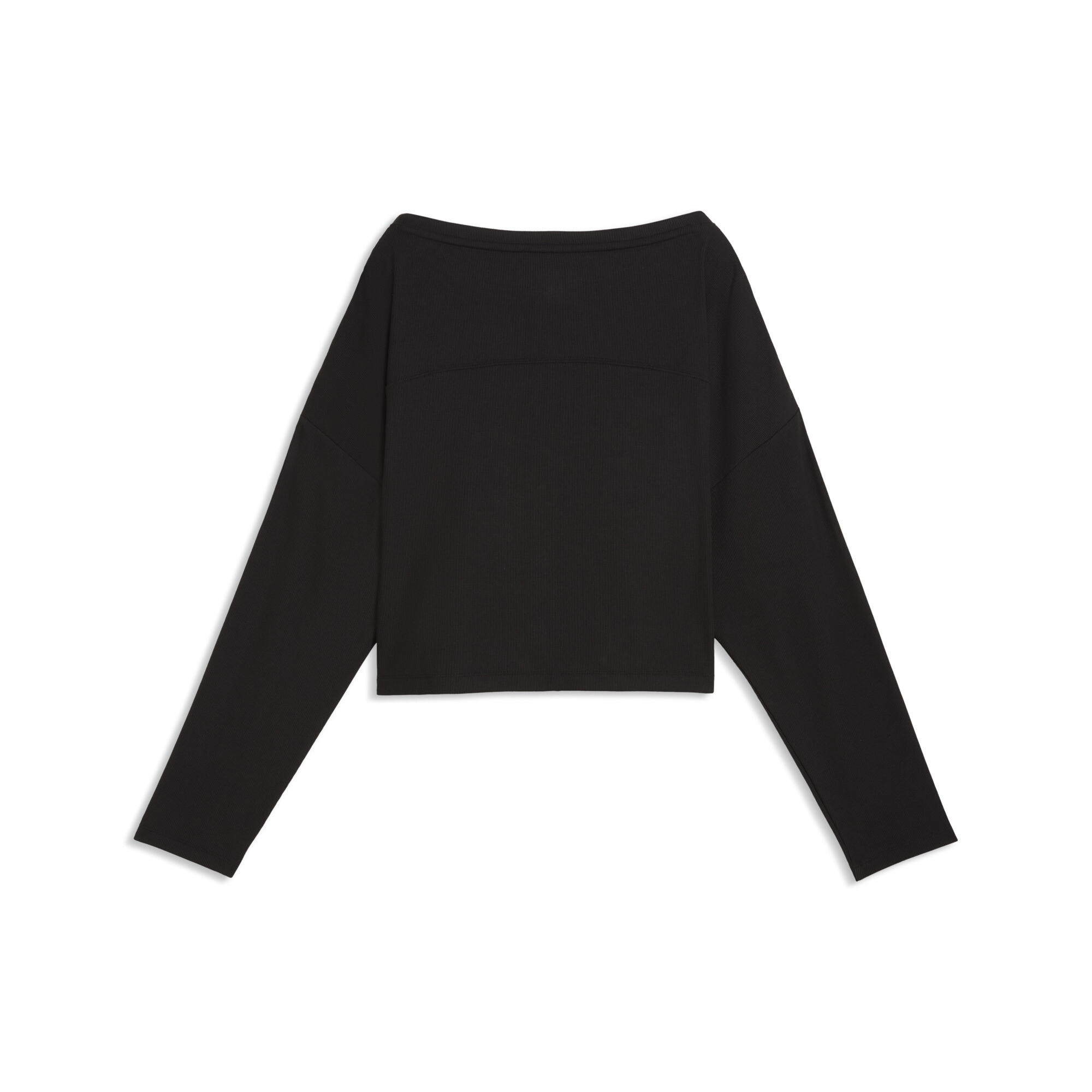 PUMA CLOUDSPUN Rib Slouch Boxy T-shirt voor Dames, Zwart, Maat XS thumbnail 2