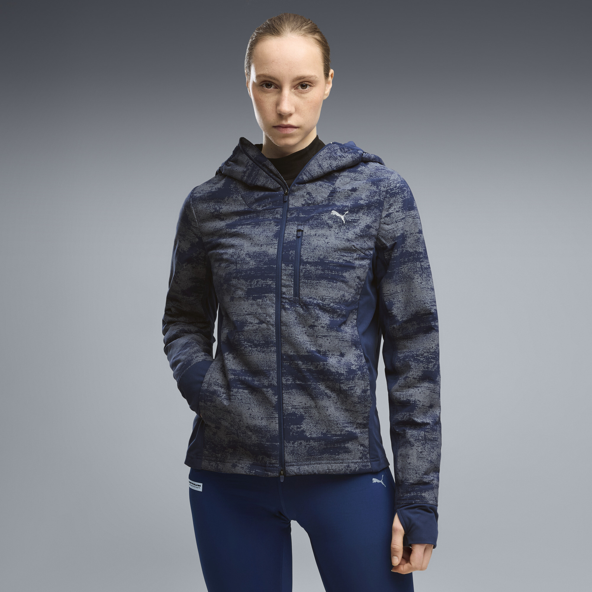 PUMA Run Brightstride Bedruckte Jacke mit PrimaLoft® Isolierung Damen, Kleidung, Blau, XXL