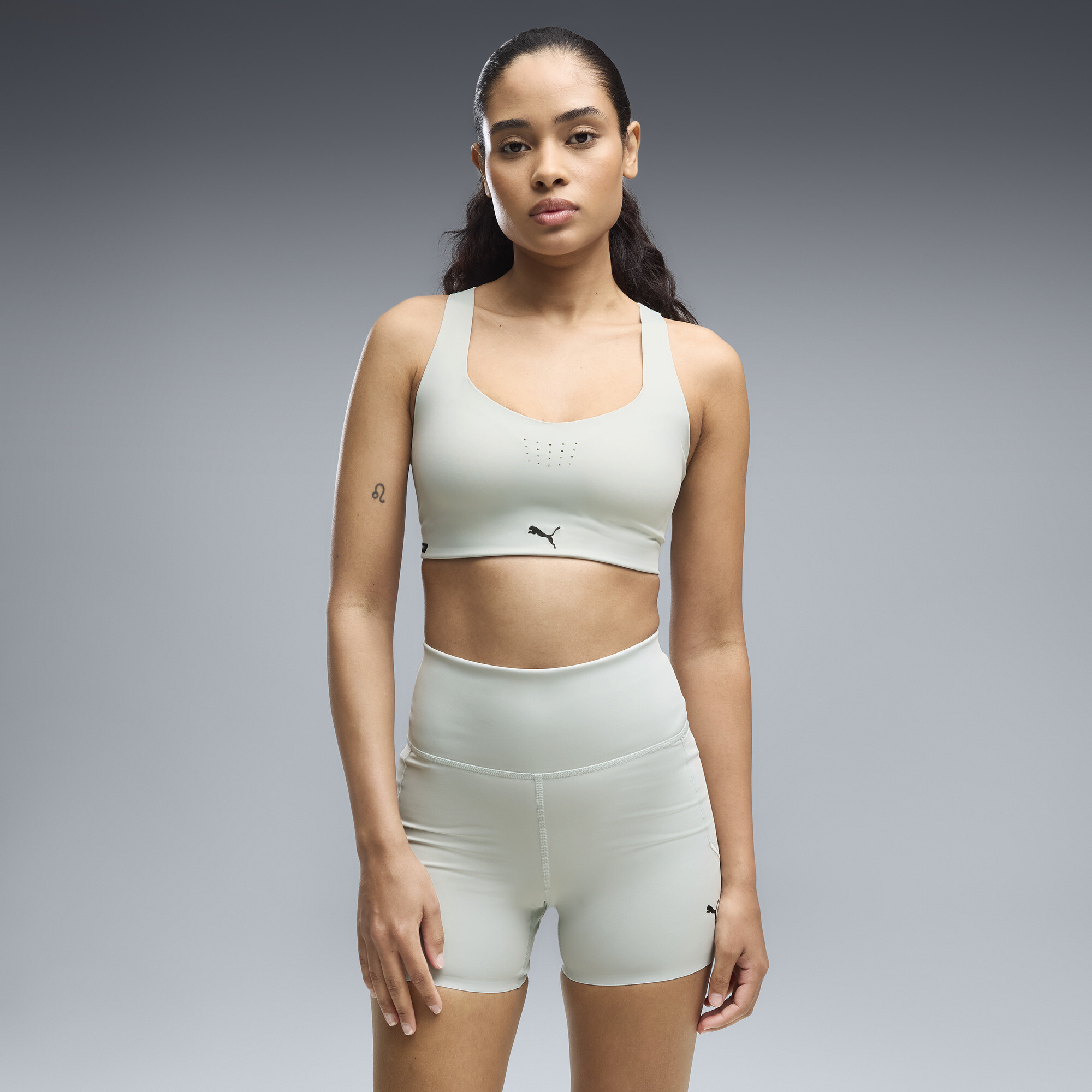 PUMA PWRMODE Women's High Impact Sports Bra in Green, Size M