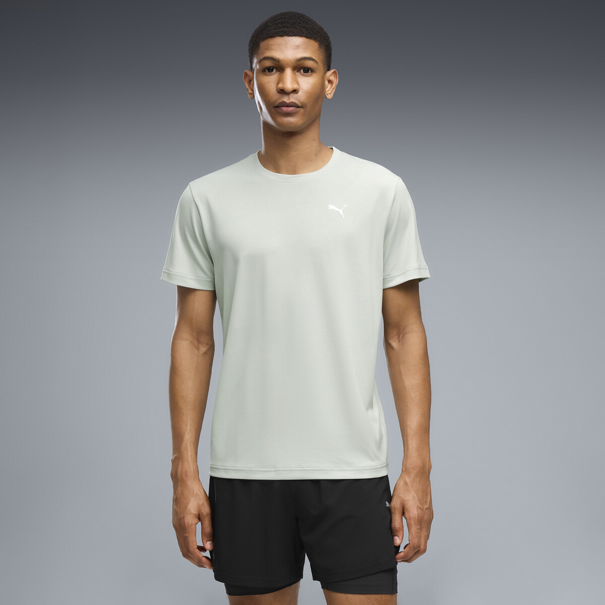 Greatness Graphic Running T-Shirt Men in Créme De Mint by PUMA, Medium