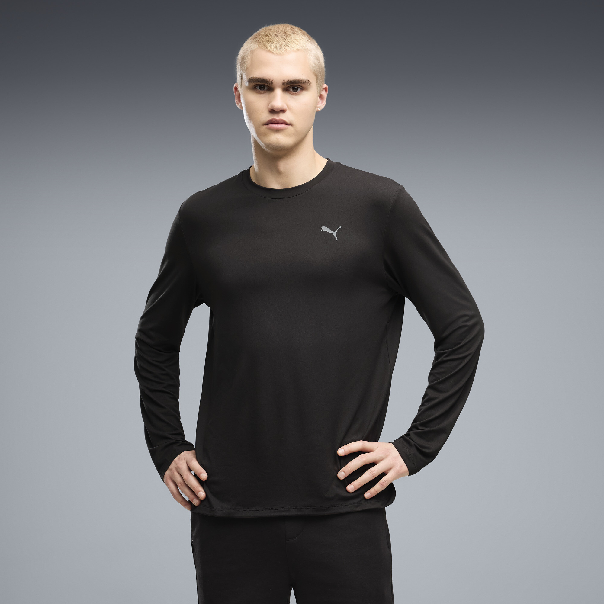 PUMA Cloudspun Ultra Soft Men's Long Sleeve Training T-Shirt in Black, Size XXL