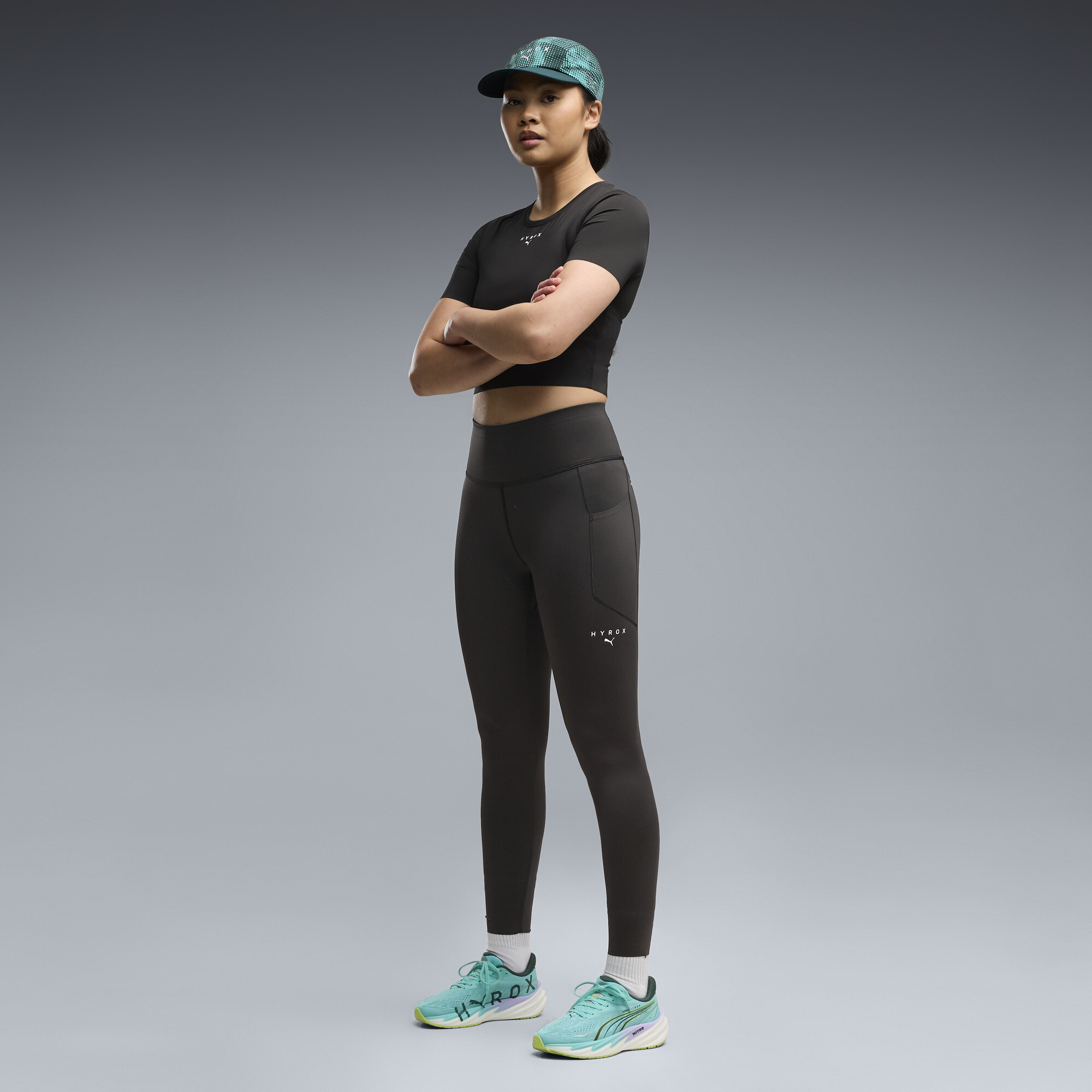 PUMA x HYROX PWRMODE 7/8-Leggings Damen, Accessoires, Schwarz, XL