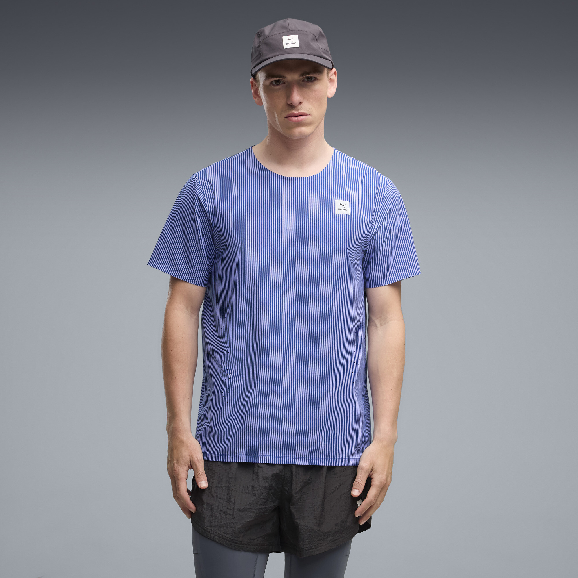 PUMA x SAYSKY Ultraweave Men's Lightweight Performance Fit Running T-Shirt in Blue, Size L