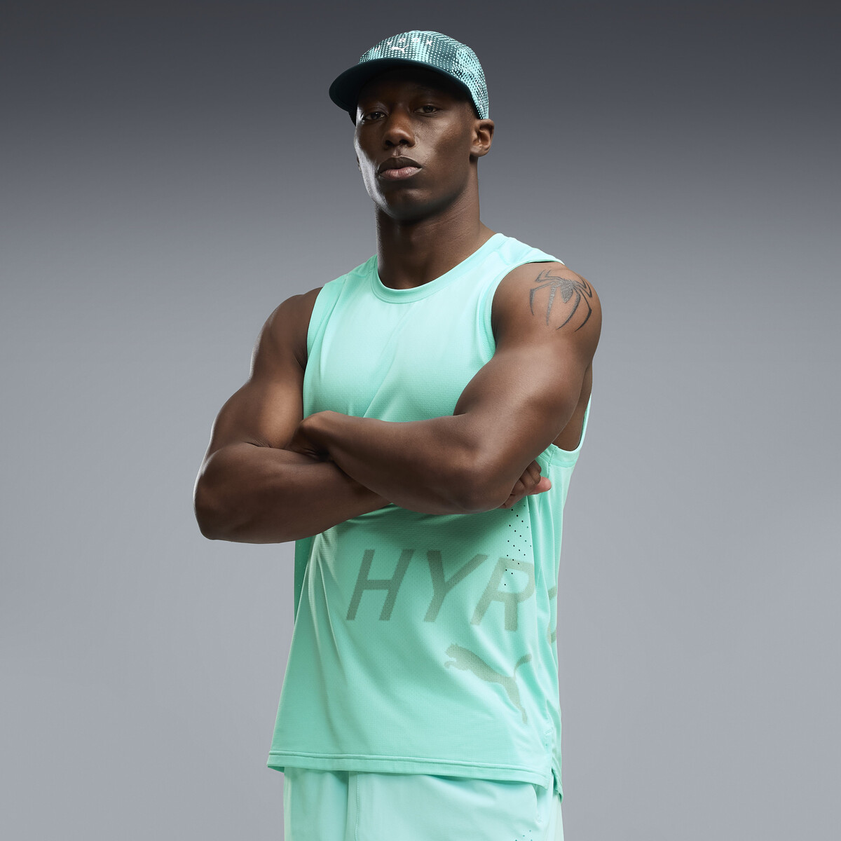 PUMA x HYROX PWRMODE Training Tank Top Men in Intense Mint, Medium