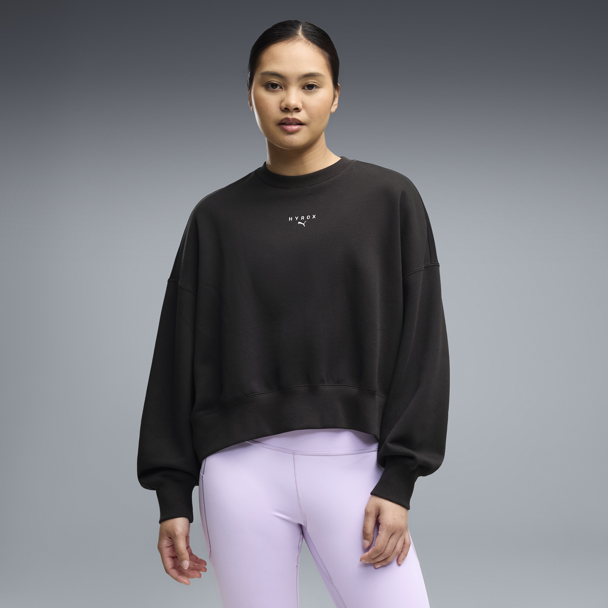 PUMA x HYROX Women's Heavyweight Crew Sweatshirt, Medium, Puma Black