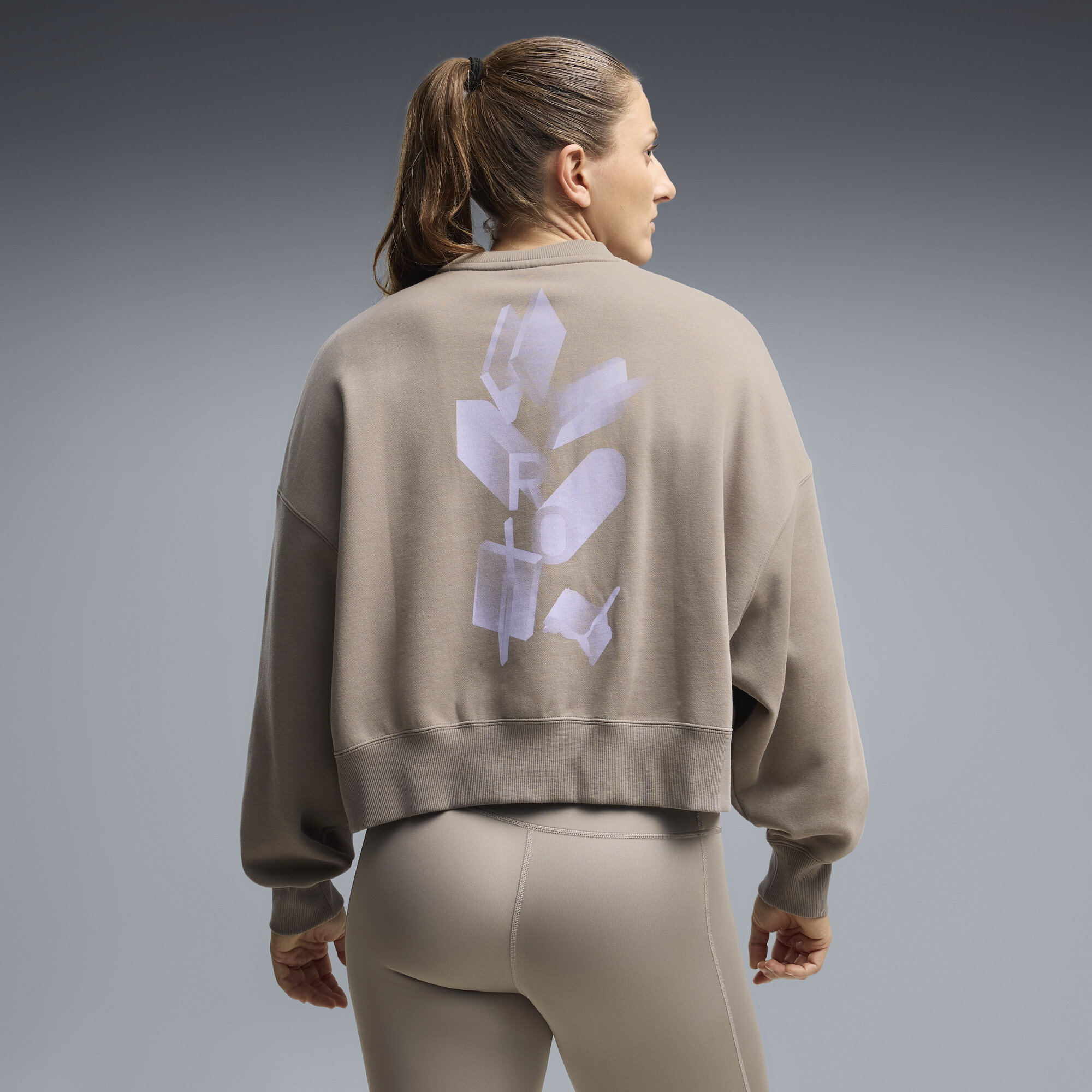 PUMA x HYROX Women's Heavyweight Crew Sweatshirt, Medium, Mouse Gray