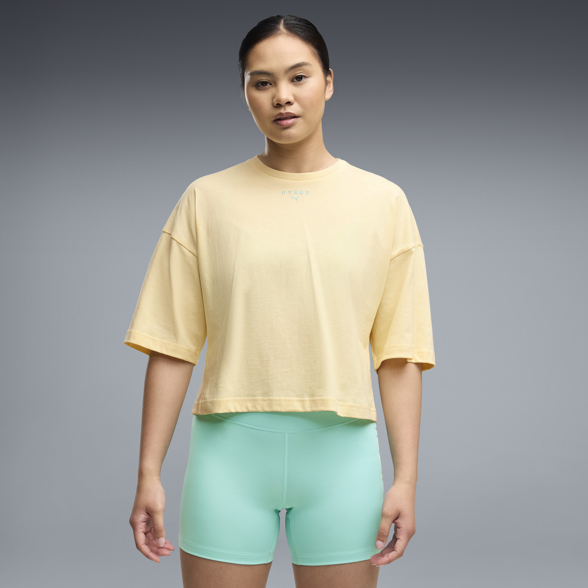 PUMA x HYROX Cropped Lifestyle T-Shirt Damen, Kleidung, Gelb, XXL