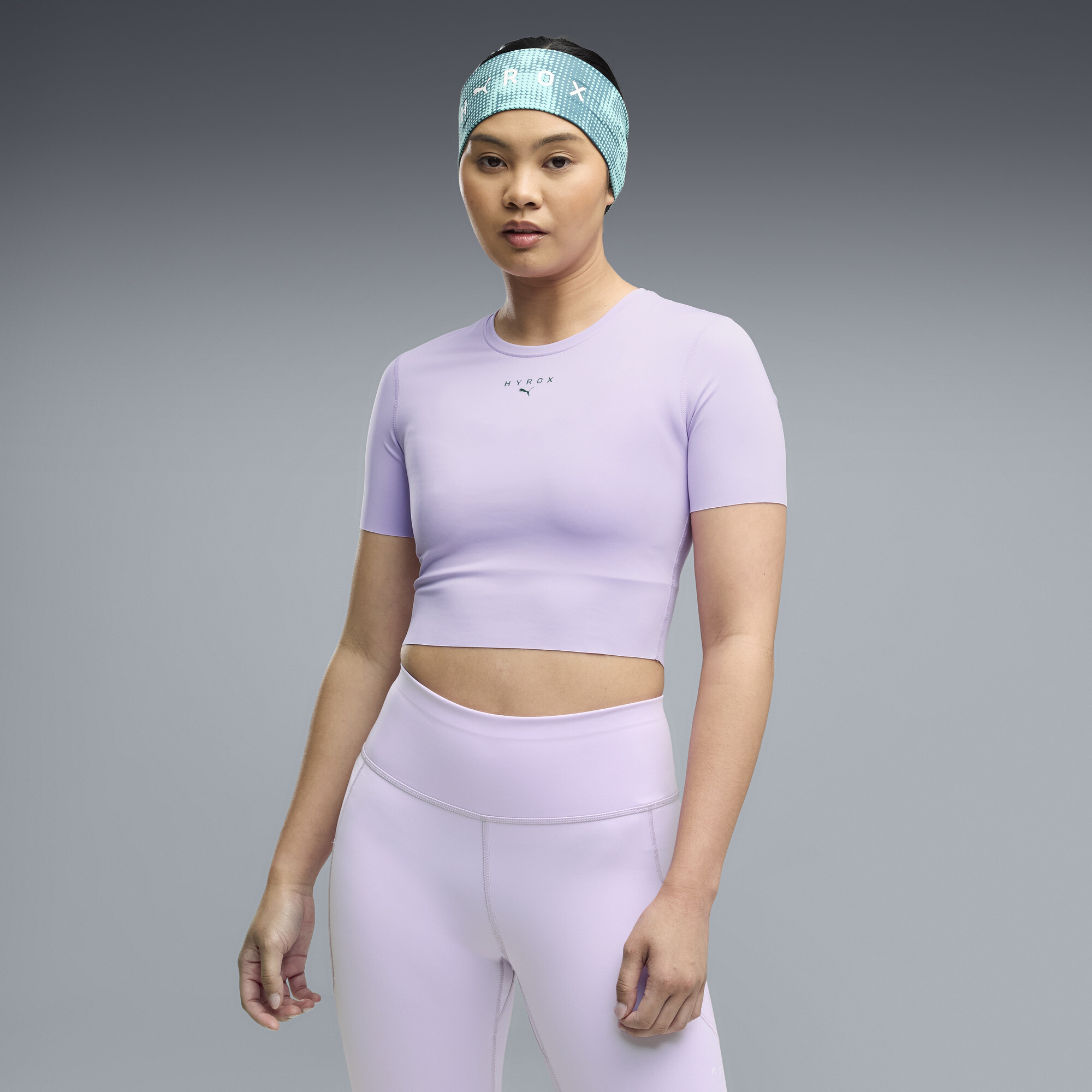 Puma X Hyrox Pwrmode Women's Crop T-shirt In Purple