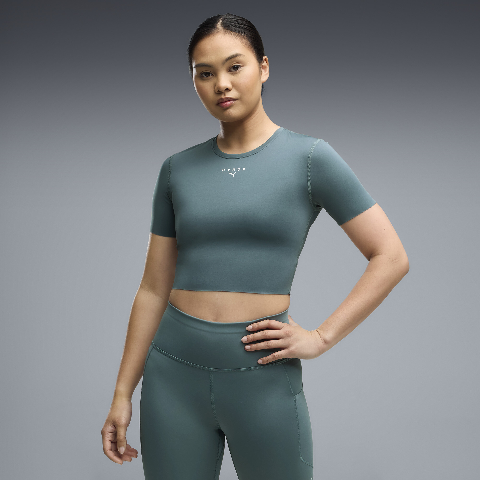 Puma X Hyrox Pwrmode Women's Crop T-shirt In Multi