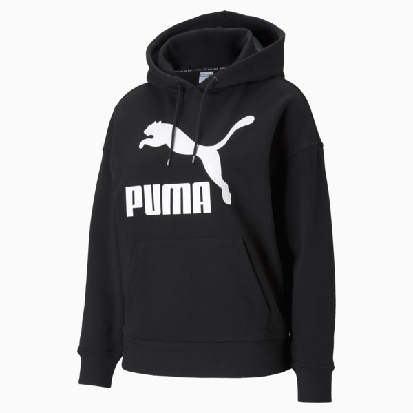 Sudadera con capucha para mujer Classics Logo, Puma Black, large-MEX