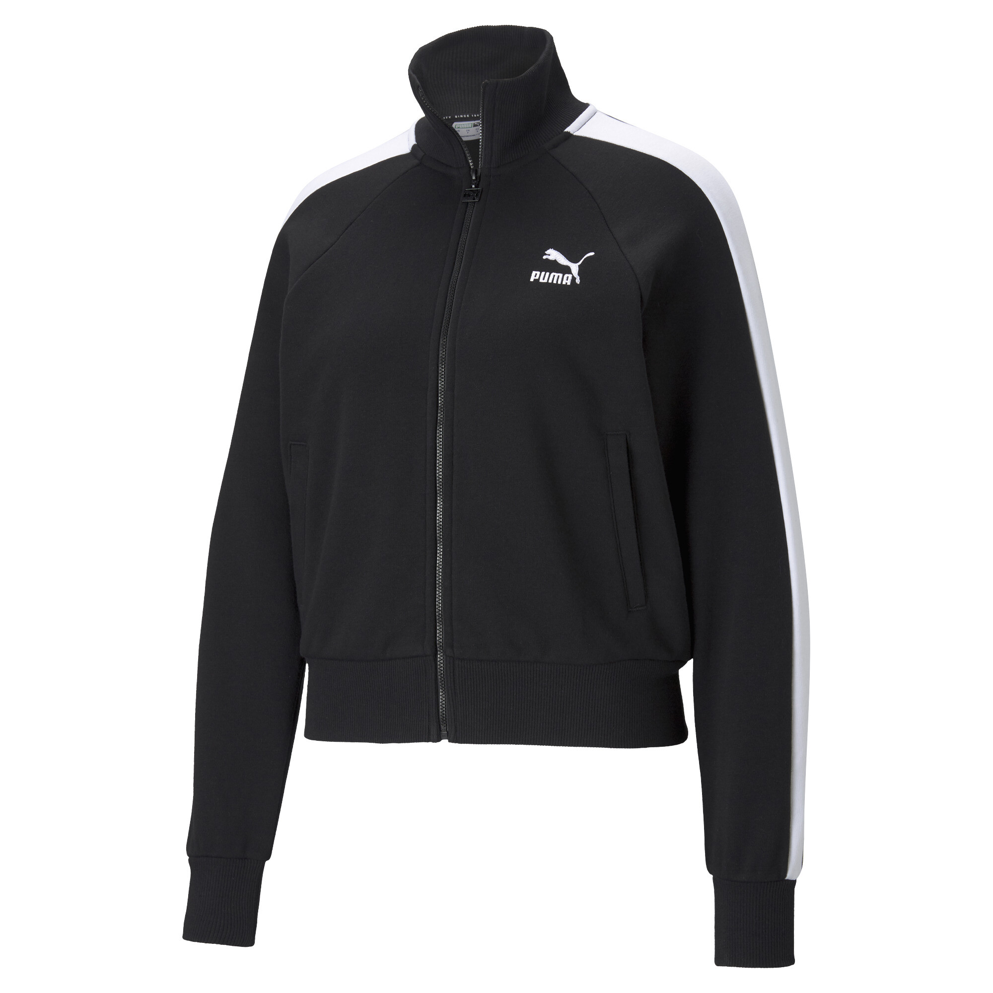 Women's Puma Iconic T7 Track Jacket, Black, Size XS, Clothing