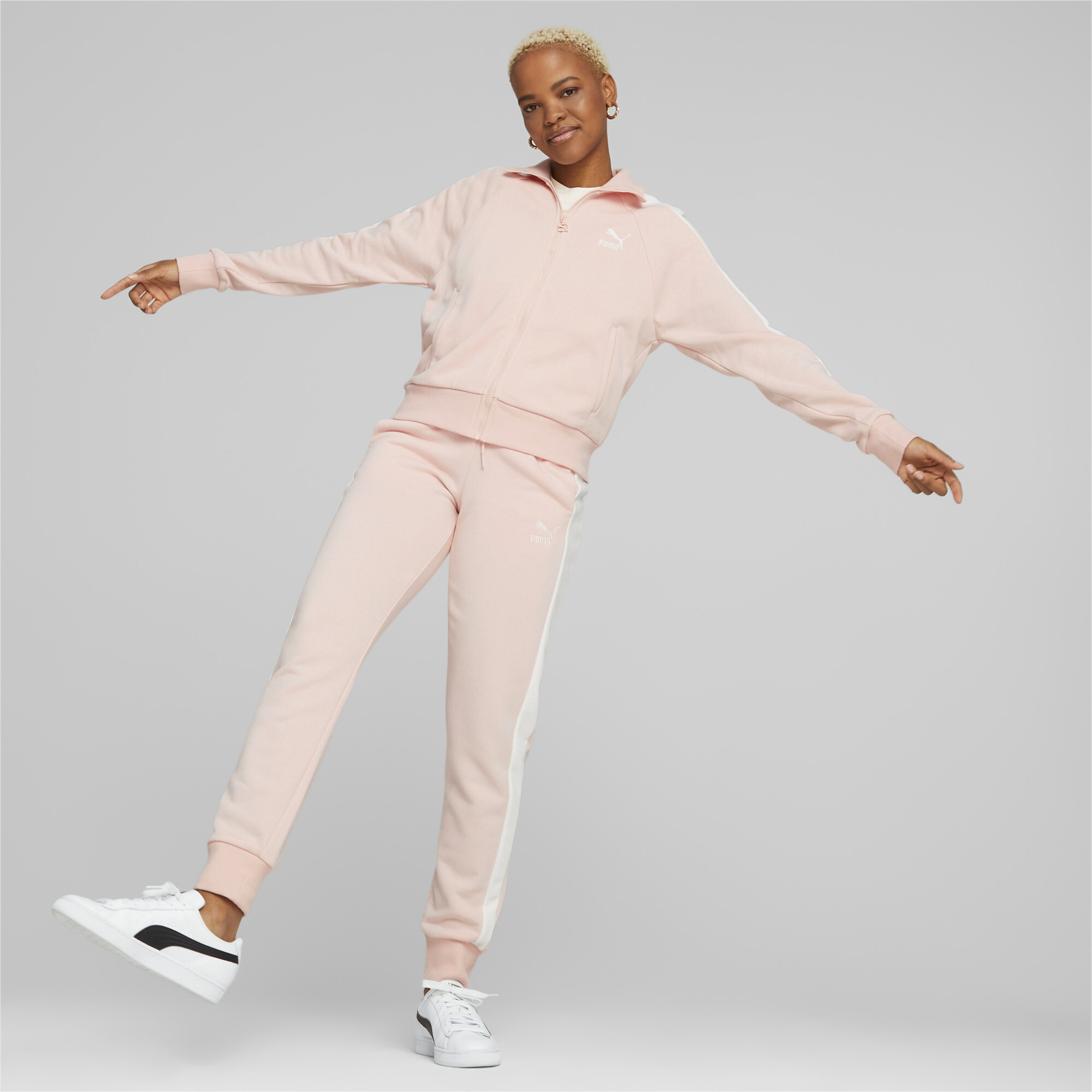 Women's Puma Iconic T7's Track Jacket, Pink, Size XXS, Clothing