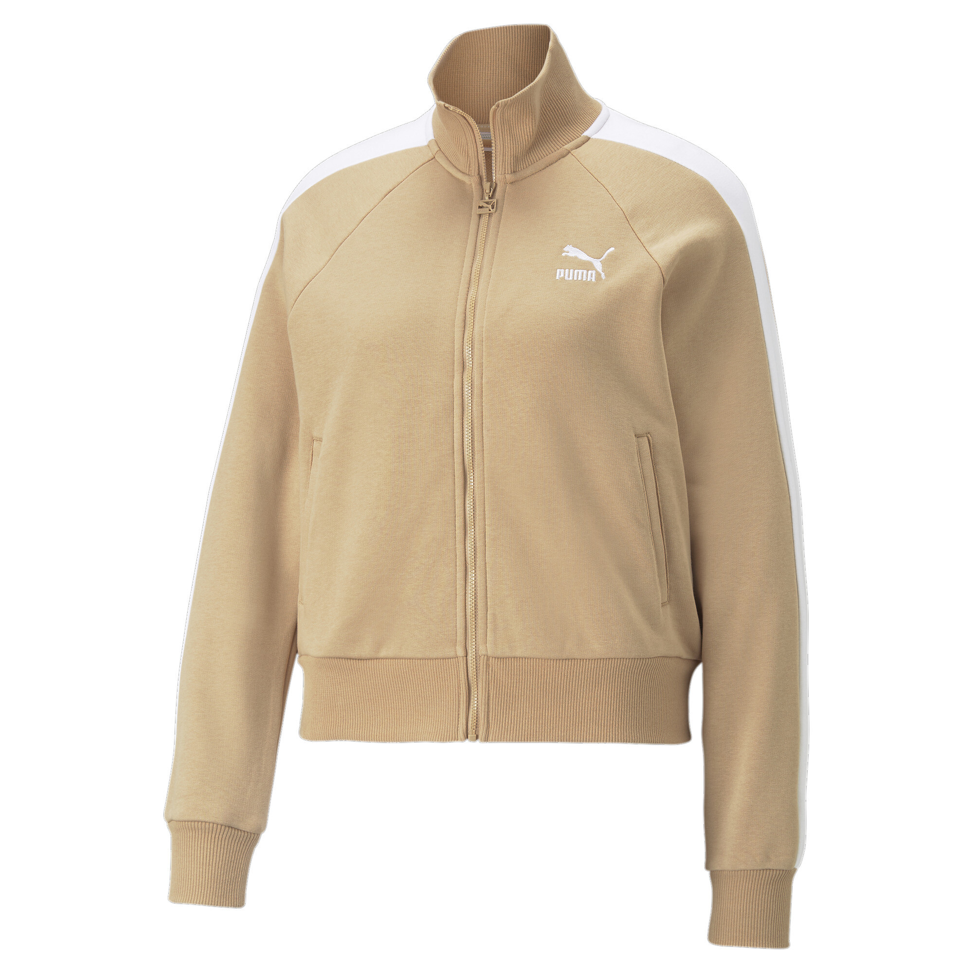 Women's Puma Iconic T7's Track Jacket, Beige, Size S, Clothing