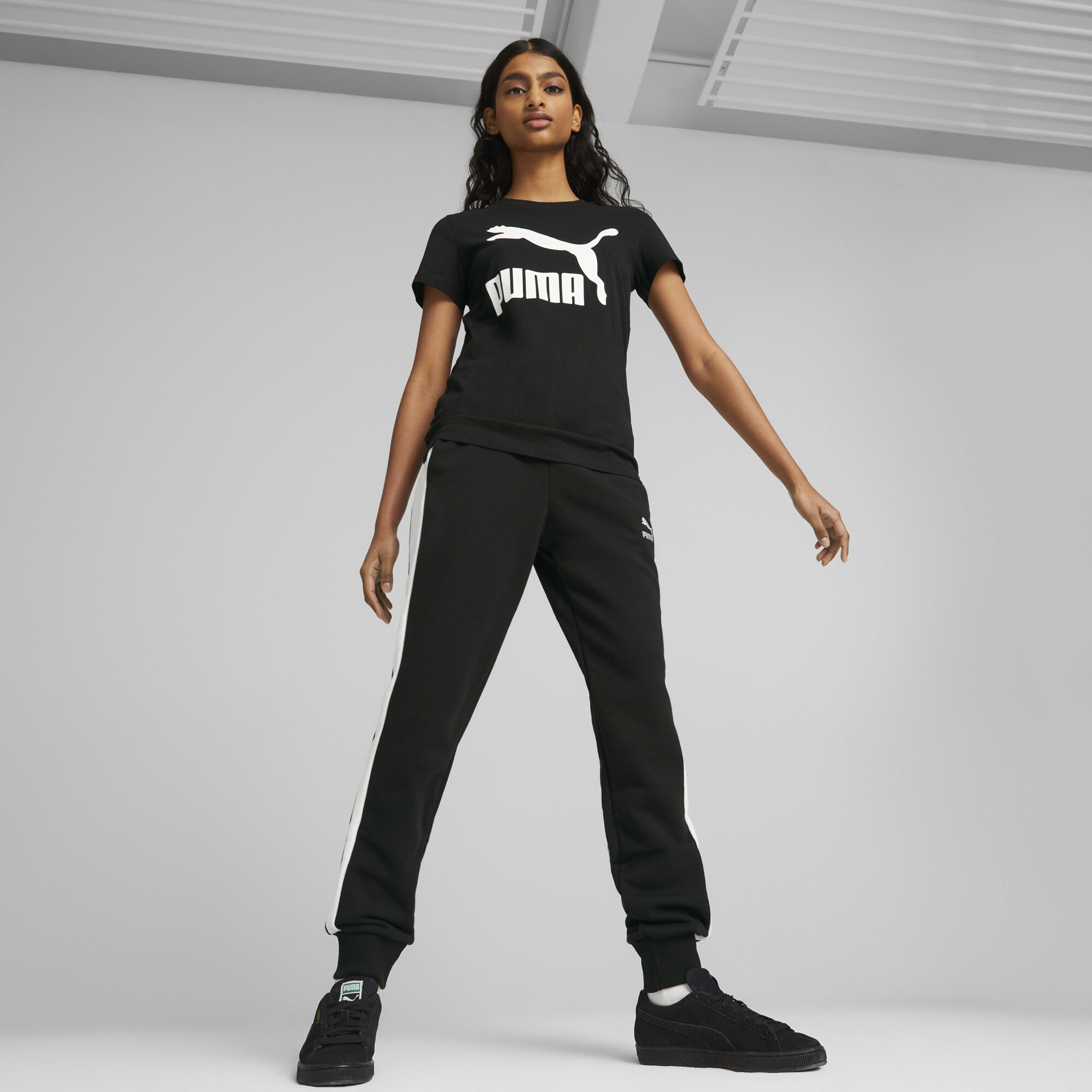 Women's Puma Iconic T7's Track Pants, Black, Size M, Clothing