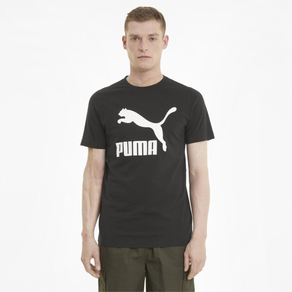 Puma Classics Men's Logo T-shirt In Black