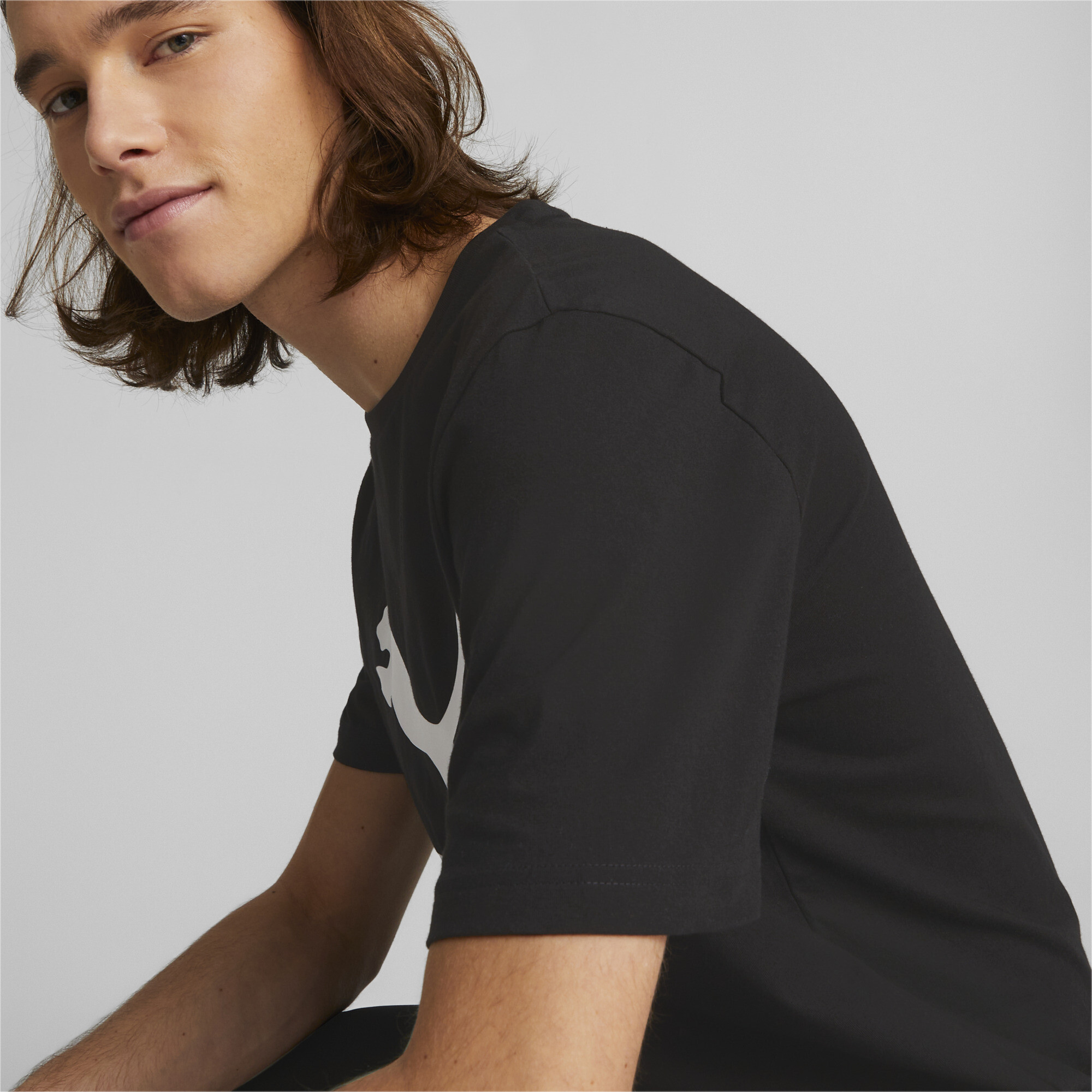 Men's Puma Classics's Logo T-Shirt, Black, Size S, Clothing