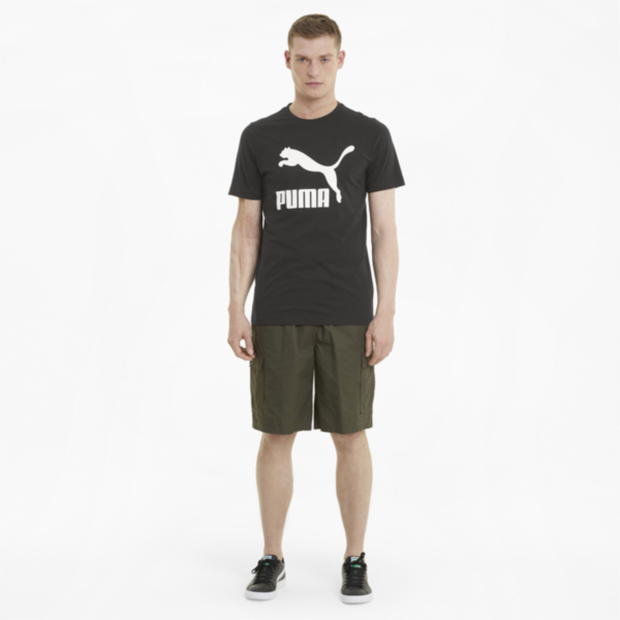 Men's PUMA Classics Logo T-Shirt In Black, Size Large