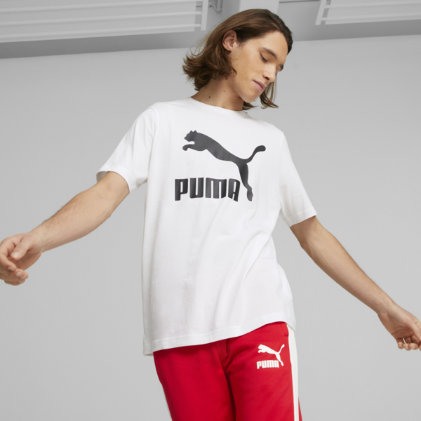 Playera Classics Logo PUMA para Hombre, Puma White, large-MEX