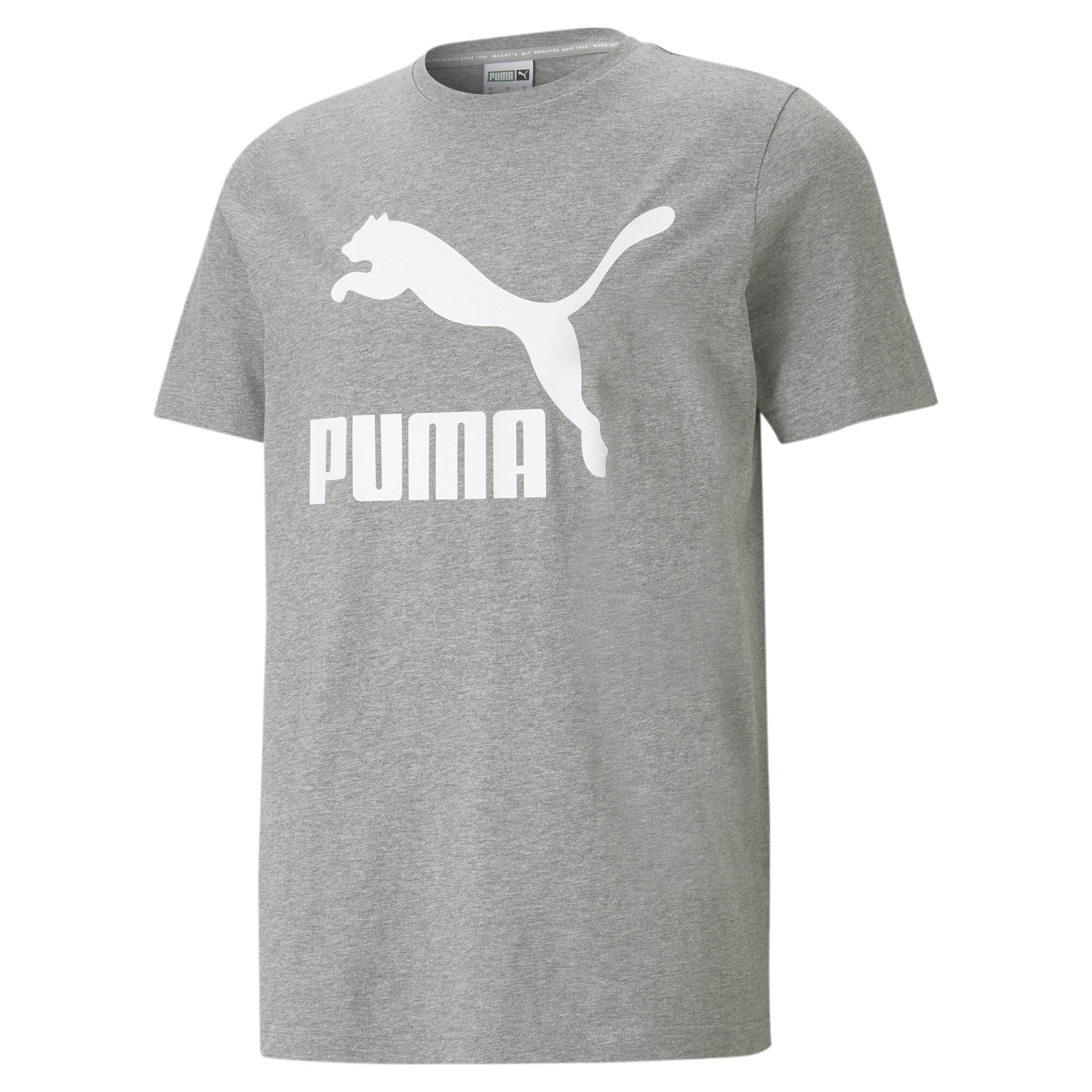 Men's Puma Classics's Logo T-Shirt, Gray, Size XL, Clothing