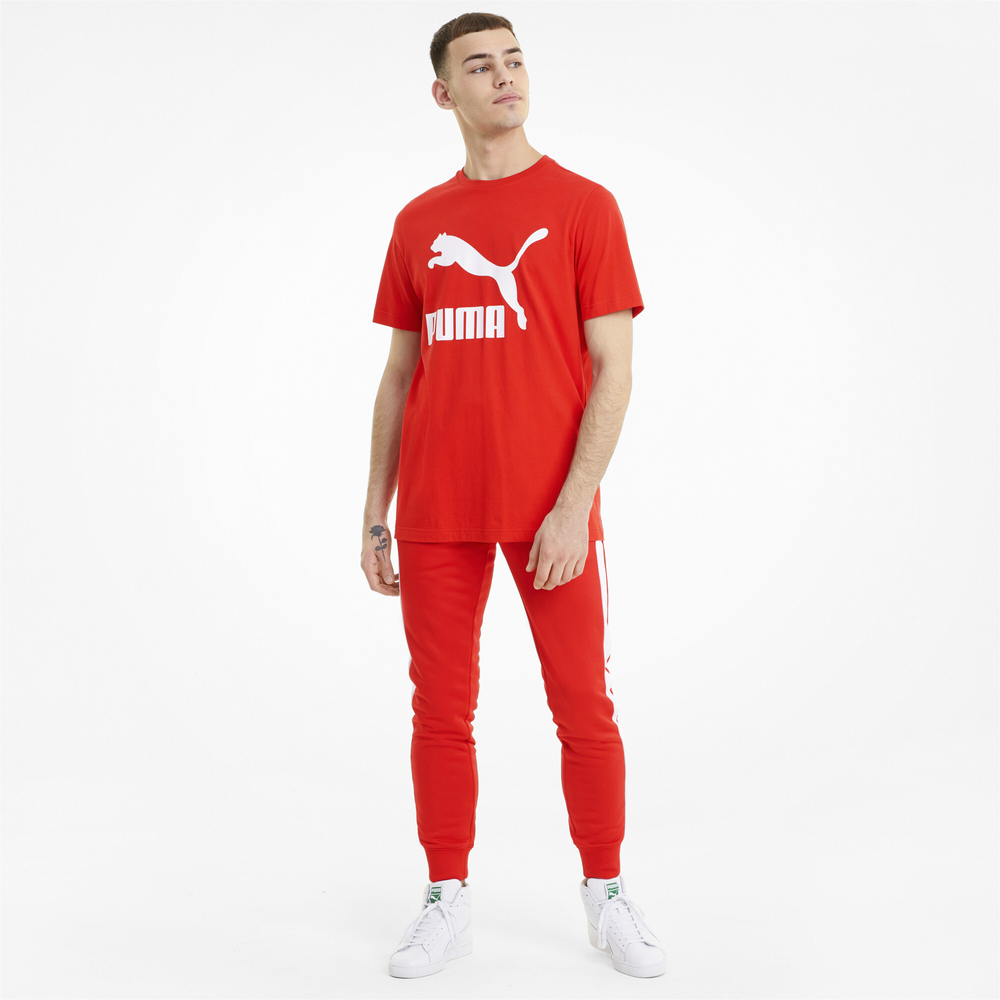 Men's Puma Classics's Logo T-Shirt, Red, Size XS, Clothing