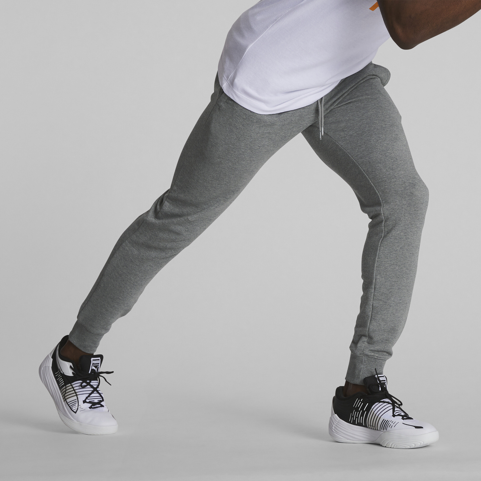 Puma Classics Jogginghose mit Bündchen Herren | Mit Plain | Medium Gray Heather | Größe: XXL