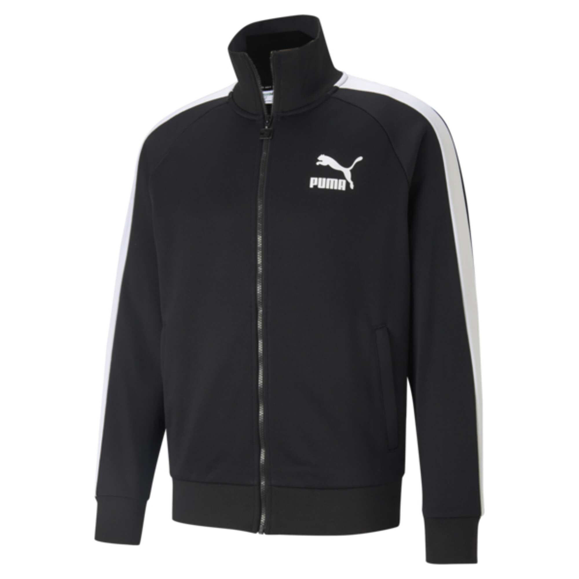 Men's PUMA Iconic T7 Track Jacket In 10 - Black, Size Large