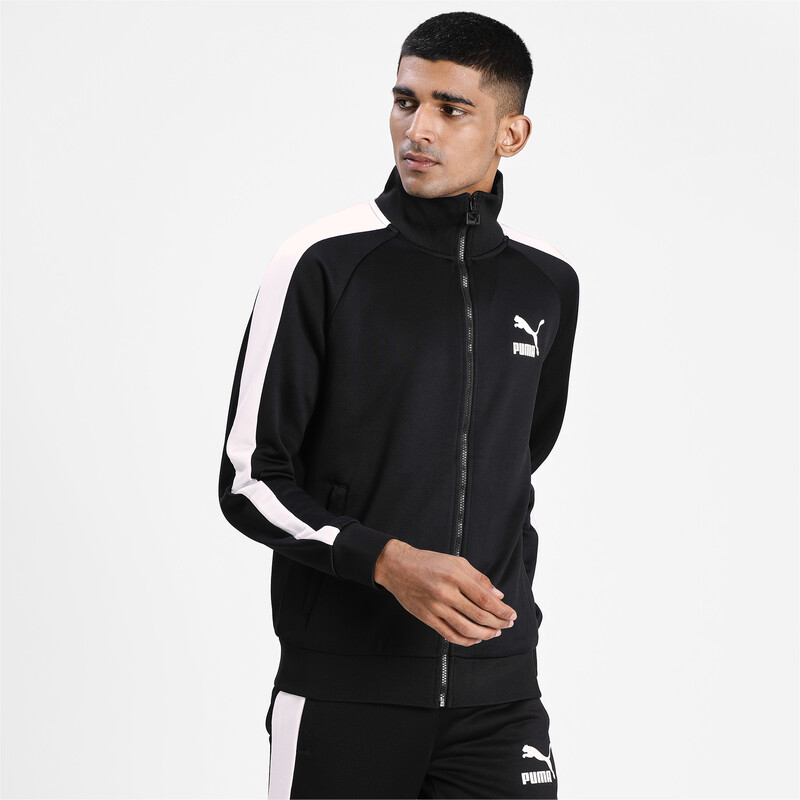 Men's PUMA Iconic T7 Track Cotton Jacket in Black size S