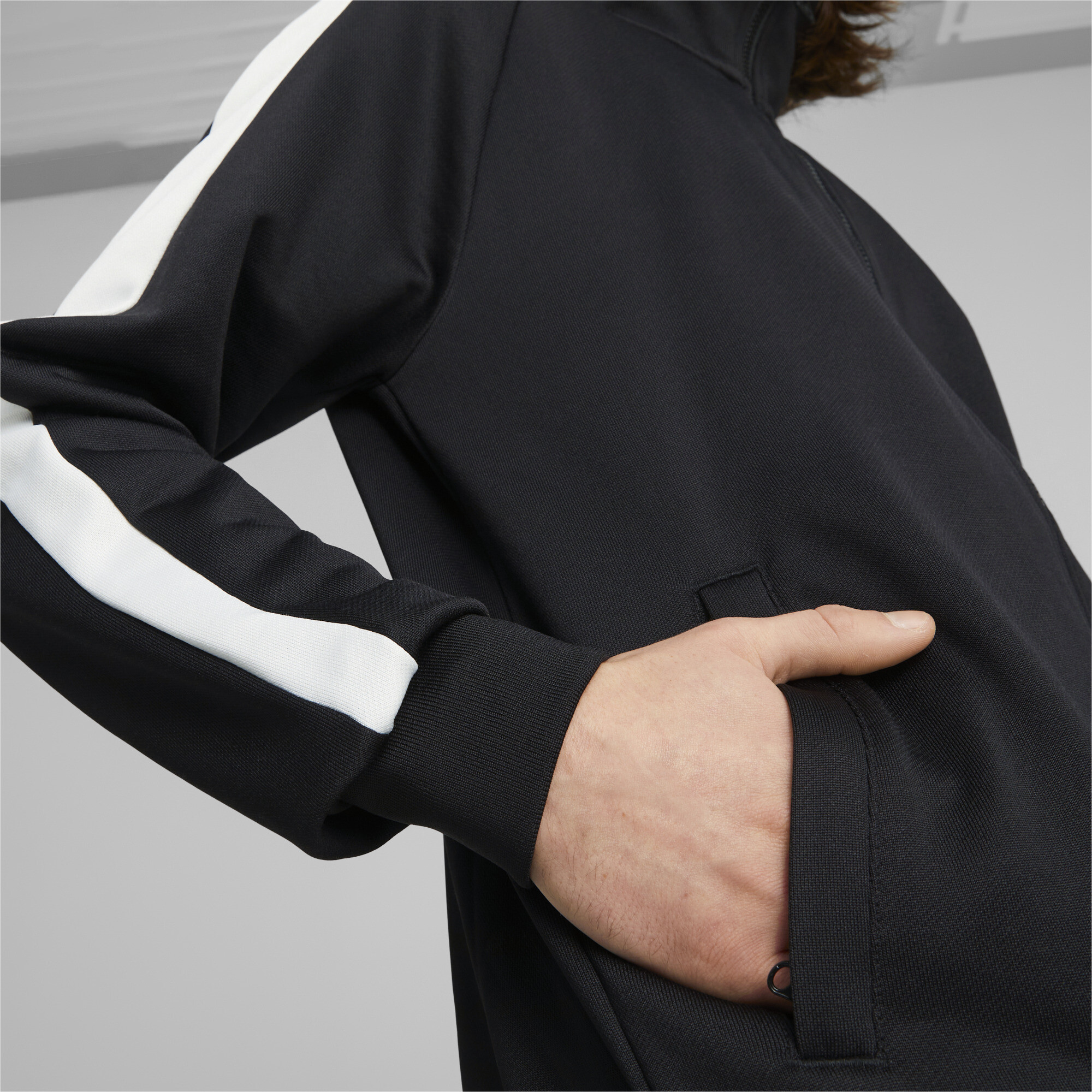 Men's PUMA Iconic T7 Track Jacket In Black, Size Medium