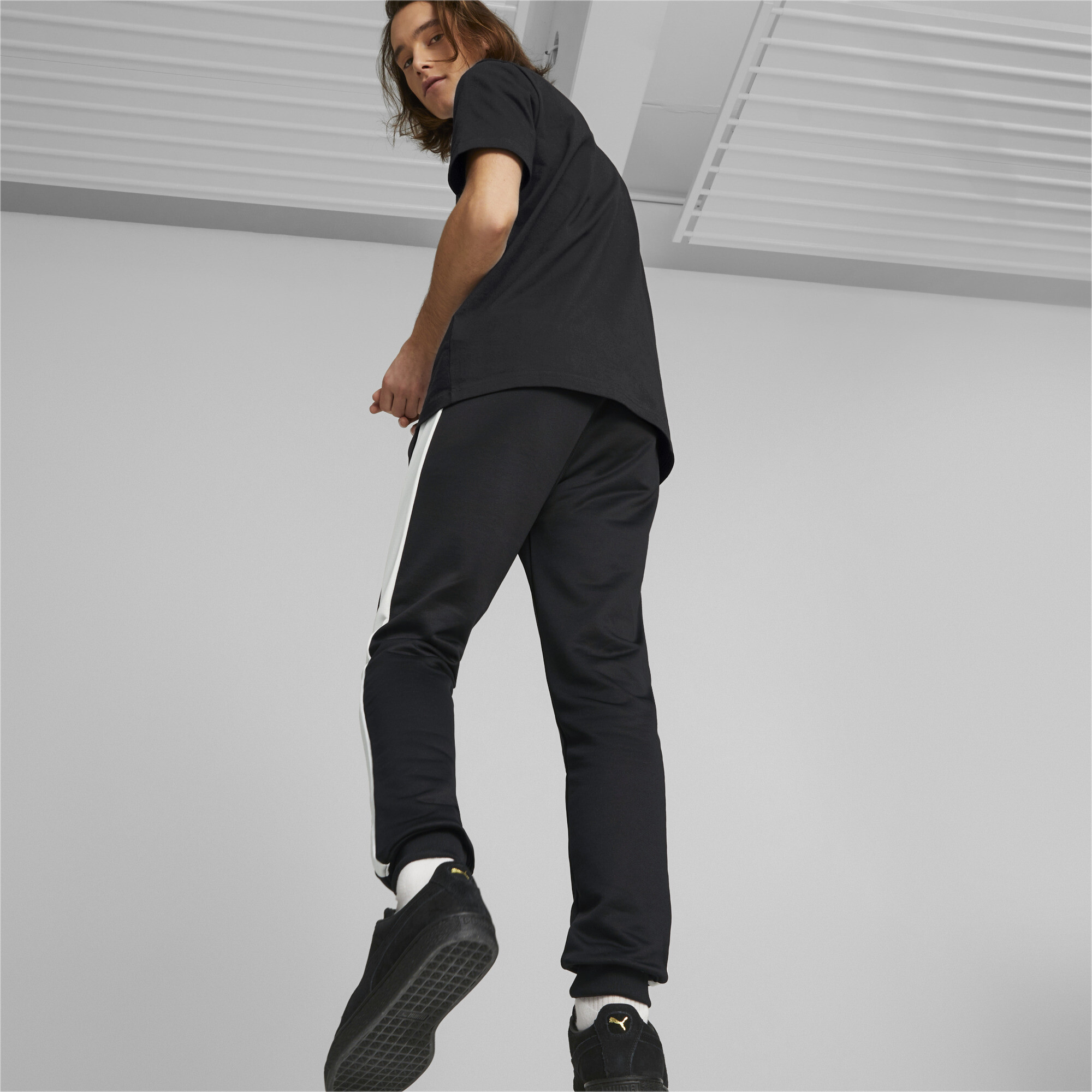 Men's Puma Iconic T7's Track Pants, Black, Size L, Clothing