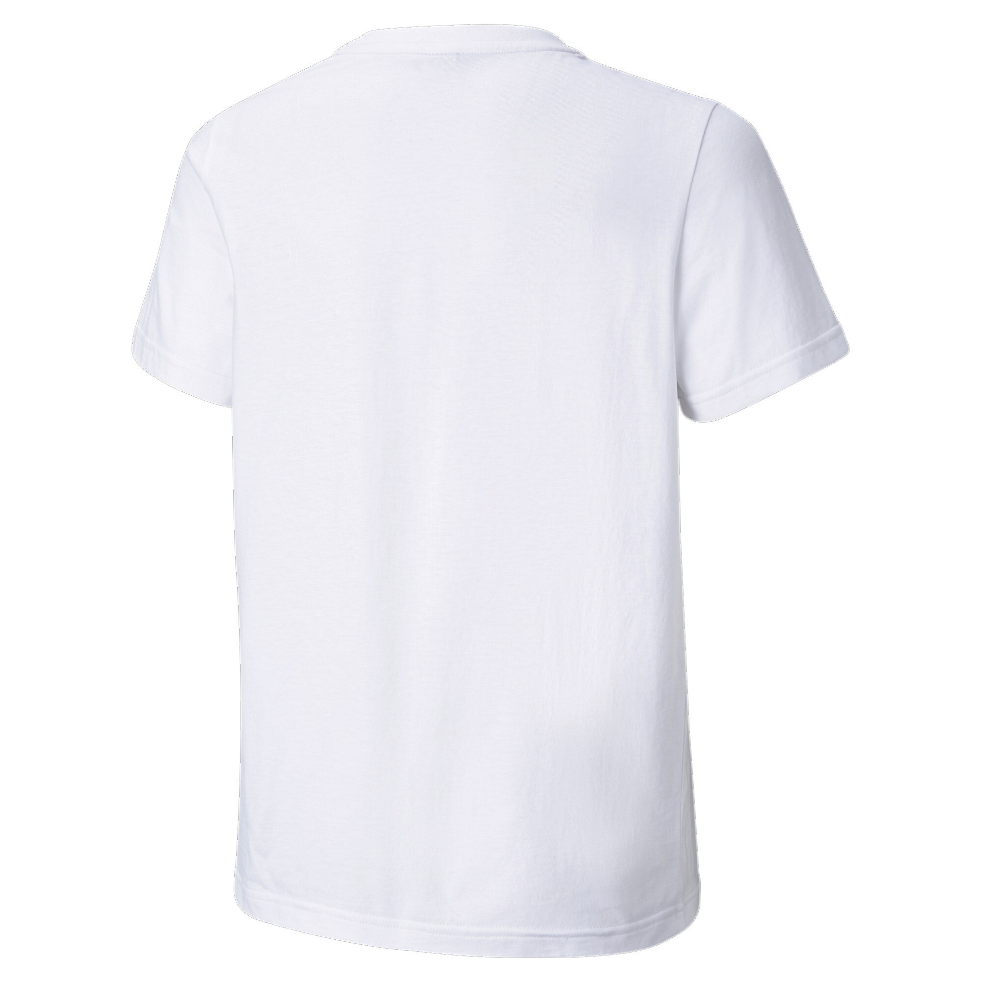 PUMA Classics B T-Shirt In White, Size 11-12 Youth