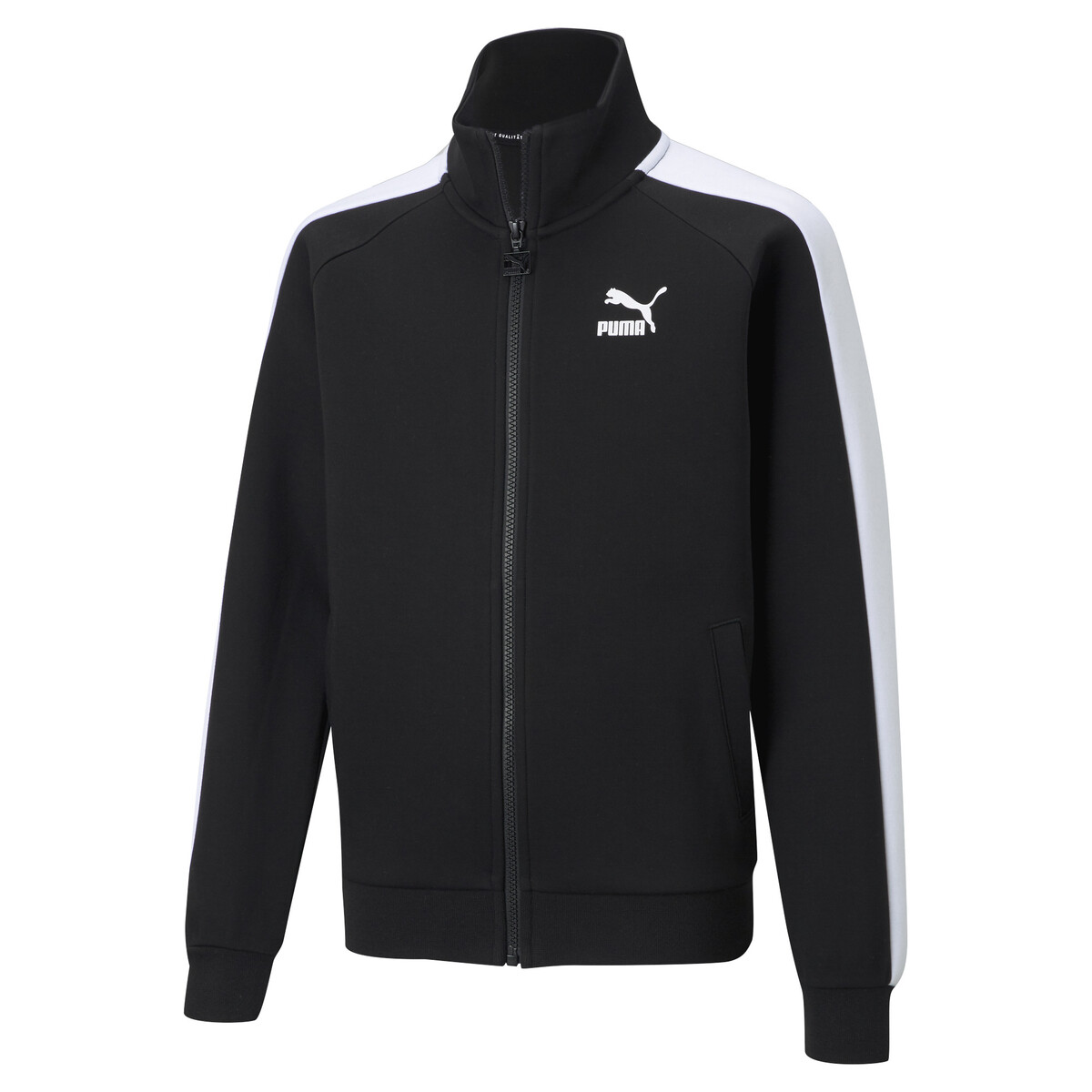 Iconic T7 Track Jacket Youth in Black/White by PUMA, 5-6Y