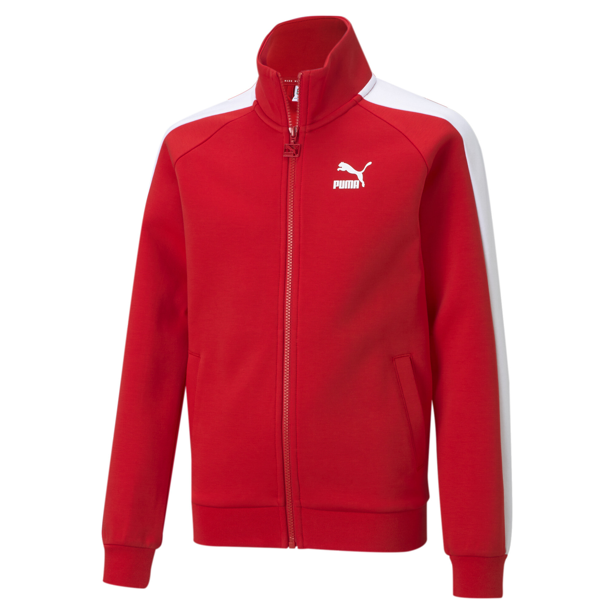 Men's Puma Iconic T7 Youth Track Jacket, Red, Size 13-14Y, Clothing