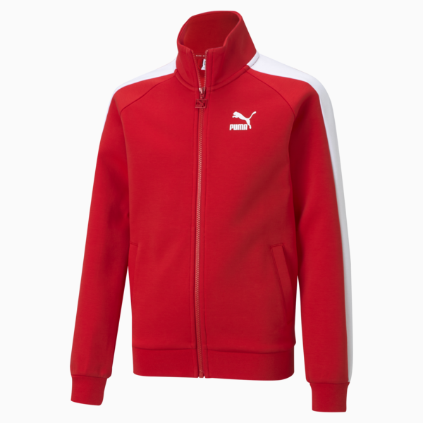 Iconic T7 Youth Track Jacket, High Risk Red, large-MEX
