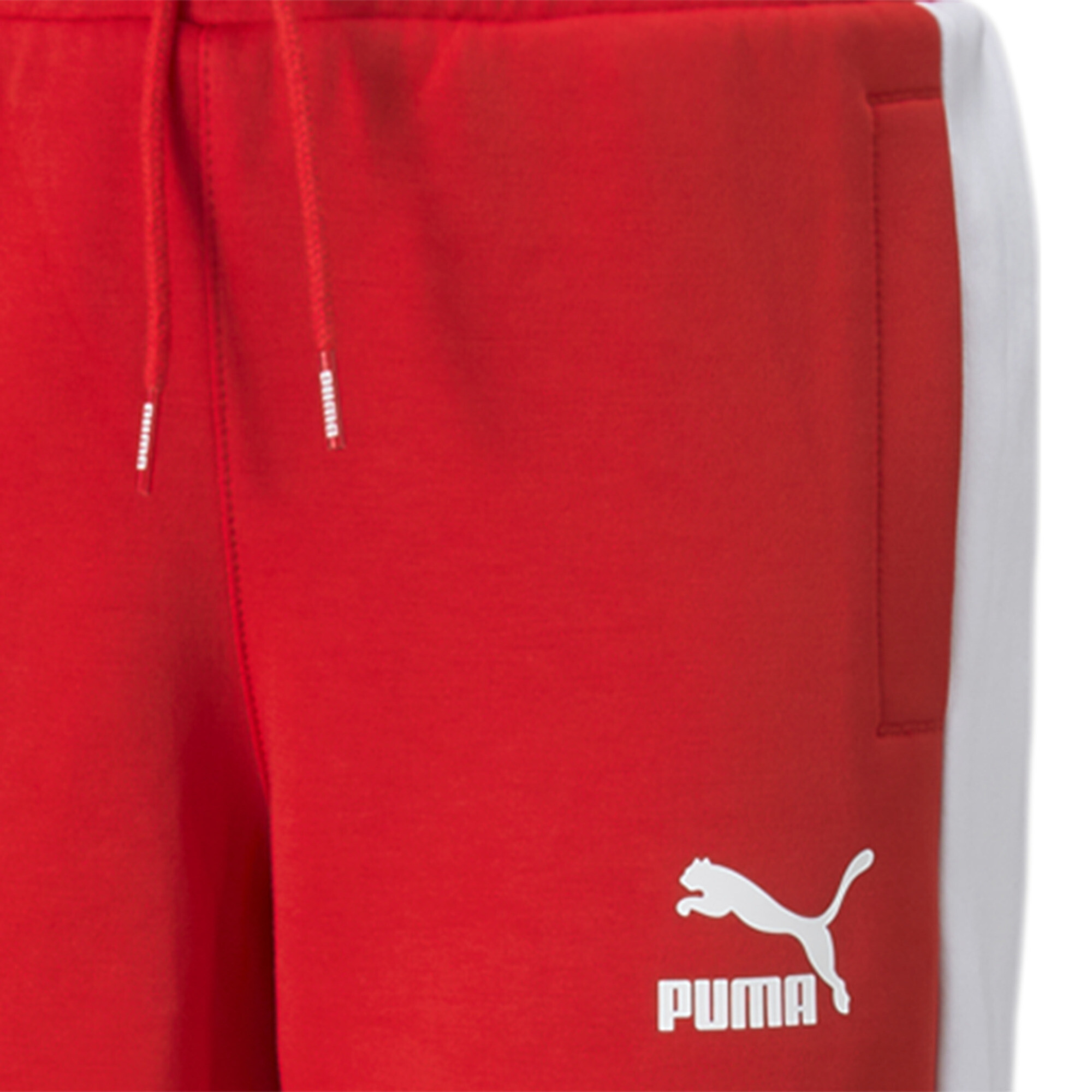 Men's Puma Iconic T7 Track Pants Youth, Red, Size 4-5Y, Clothing