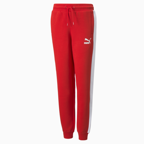 Iconic T7 Youth Track Pants, High Risk Red, large-MEX