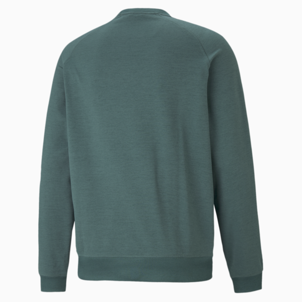 EGW CLOUDSPUN PM Crew Neck Men's Golf Sweater, Blue Spruce Heather, large-ZAF