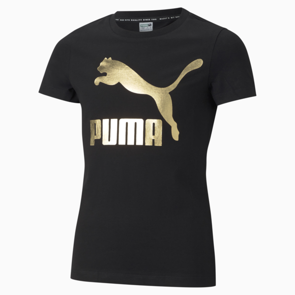 Playera Classics Logo juvenil, Puma Black, large-MEX