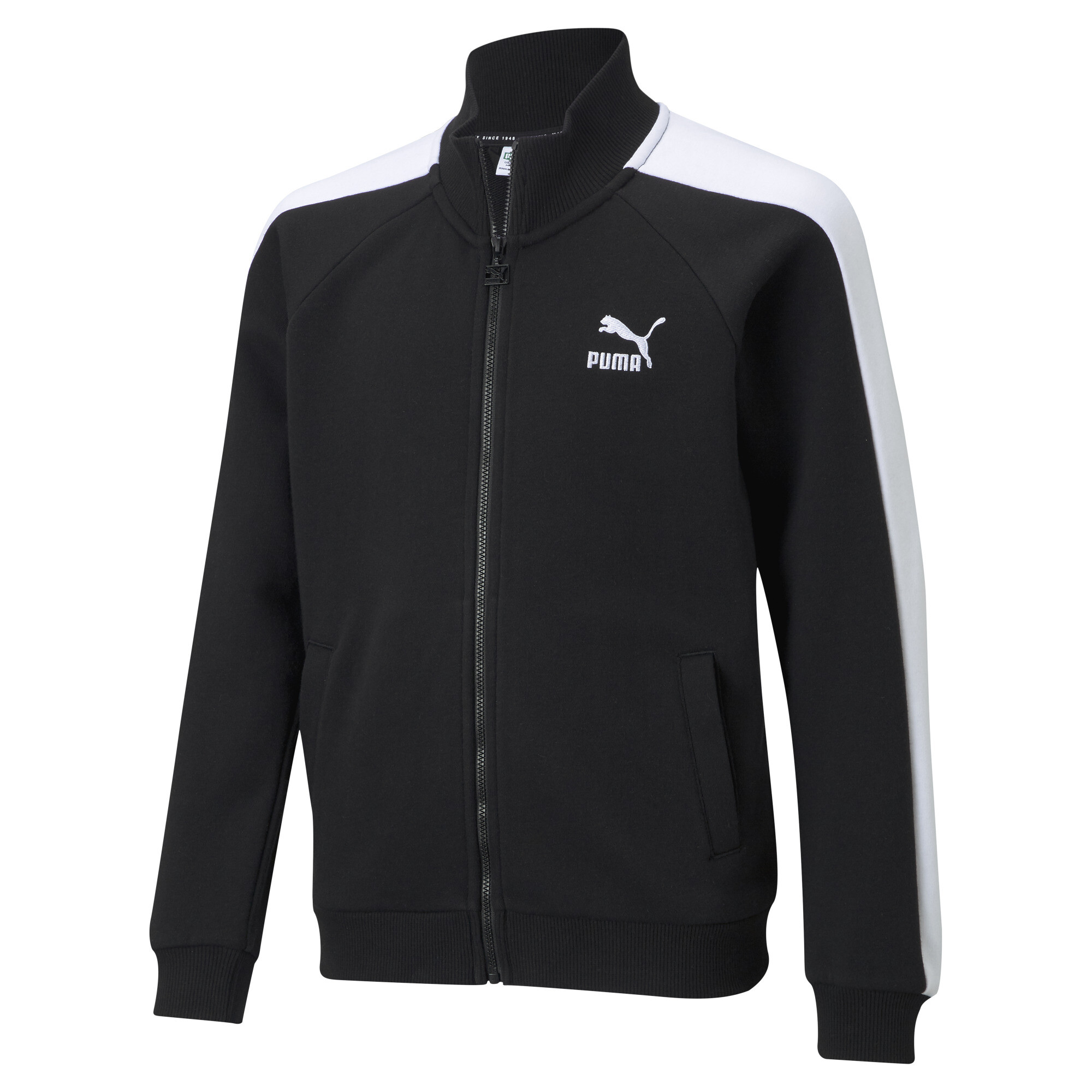 PUMA Classics T7 Track Jacket In Black, Size 3-4 Youth