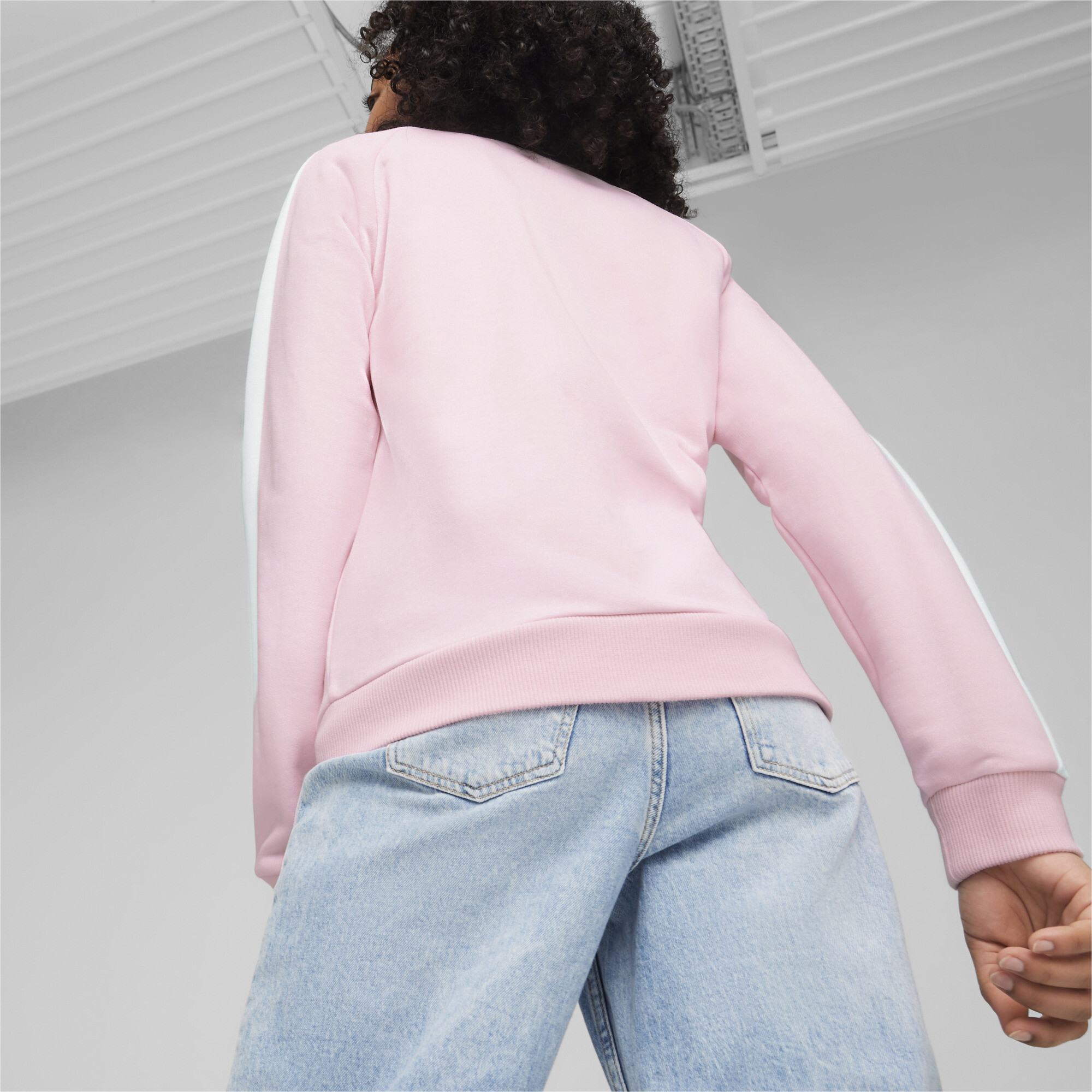 PUMA Classics T7 Track Jacket In Pink, Size 5-6 Youth