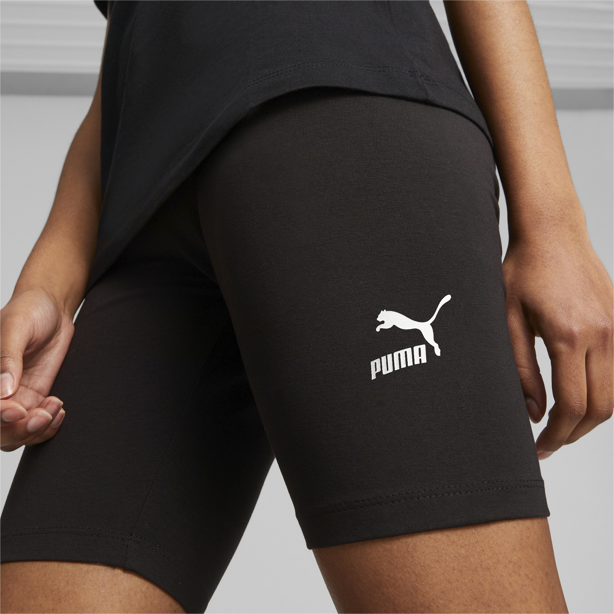 Women's Puma Classics's Short Leggings, Black, Size M, Clothing