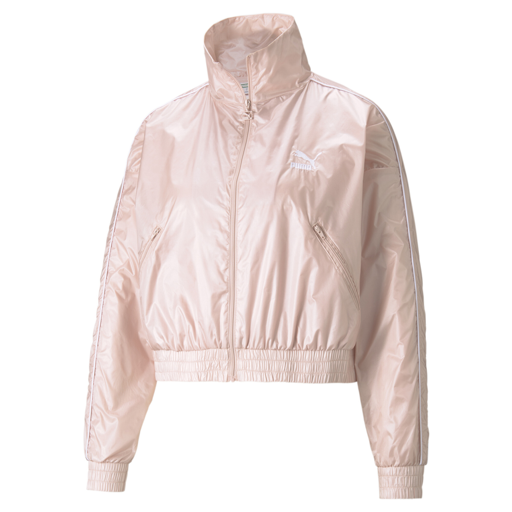 Women's Puma Iconic T7 Woven's Track Jacket, Pink, Size XS, Clothing
