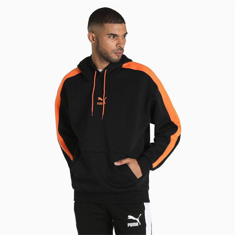 

Men's PUMA Iconic T7 Oversized Hoodie, Black/orange