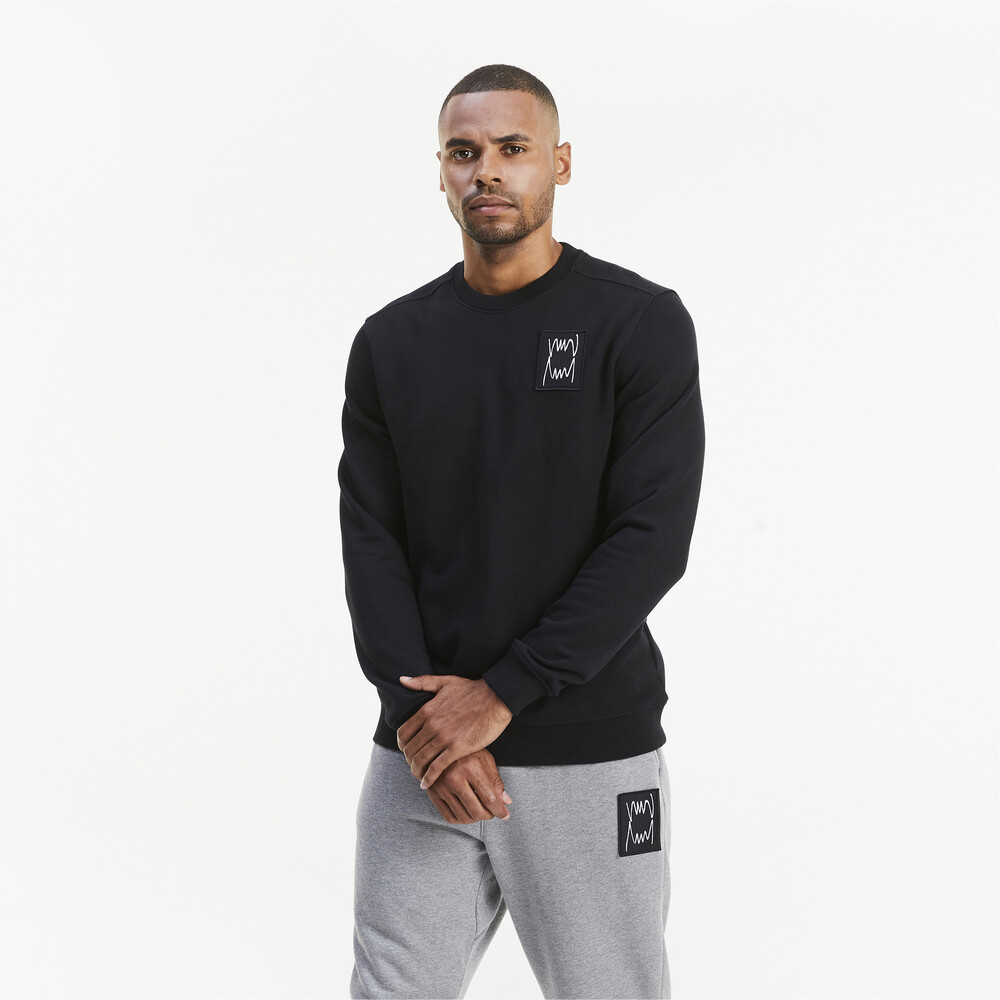 Parquet Erkek Basketbol Bisiklet Yaka Sweatshirt Siyah Puma Puma Turkiye Resmi Alisveris Sitesi