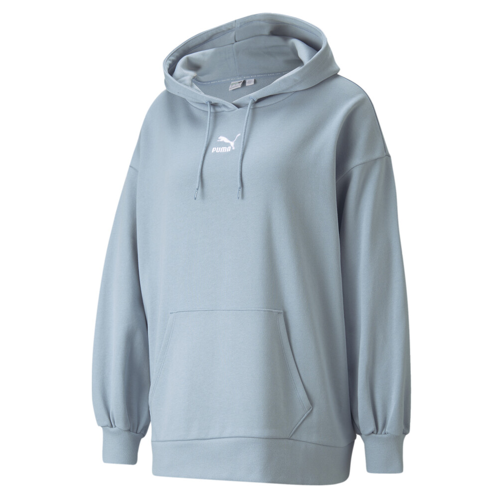 puma exclusive oversized organic cotton rainbow sweatshirt in black