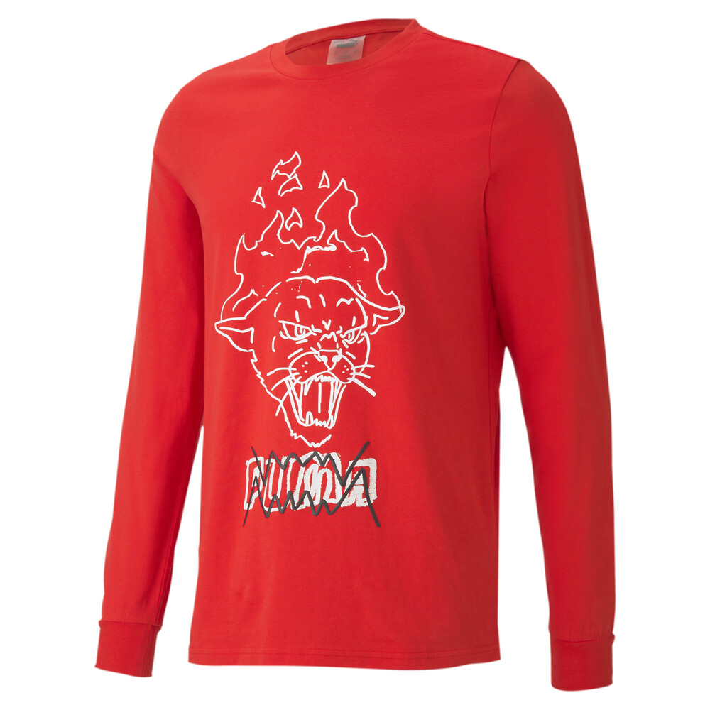 Franchise Street Uzun Kollu Erkek Basketbol T Shirt Kirmizi Puma Puma Turkiye Resmi Alisveris Sitesi